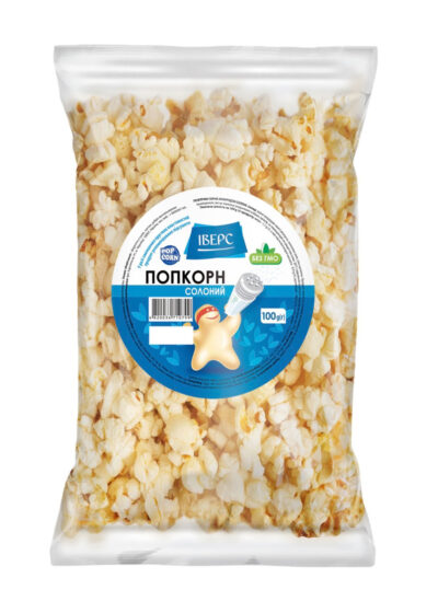 Повітряні зерна кукурудзи в поліпропіленовому пакеті 100г