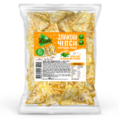 Злакові чіпси кукурудзяно-рисові 60г